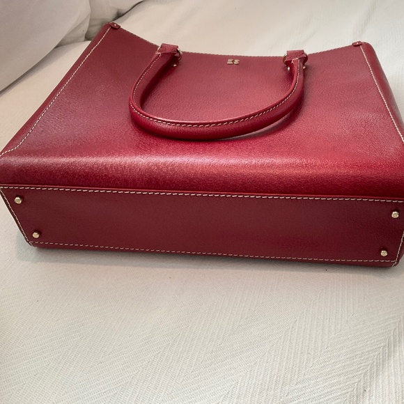 Kate Spade Red Leather Tote - Picture 2 of 7